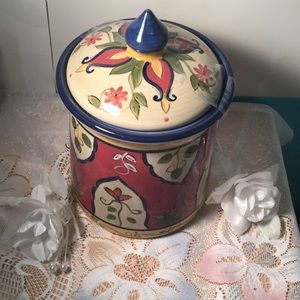 Pier1 Vallarta Ceramic Hand Painted Canisters